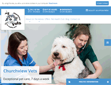 Tablet Screenshot of churchviewvets.co.uk